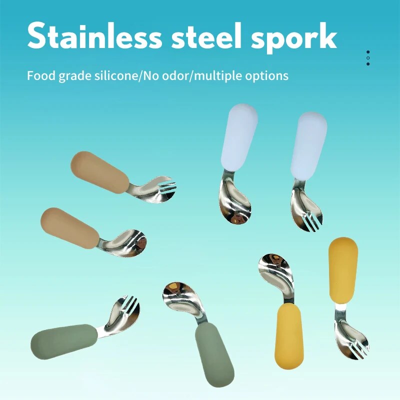 Baby Spoon Fork Set 316 Stainl - Baby Food Kit 评论和价格