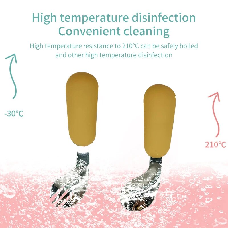 Baby Spoon Fork Set 316 Stainl - Baby Food Kit 评论和价格