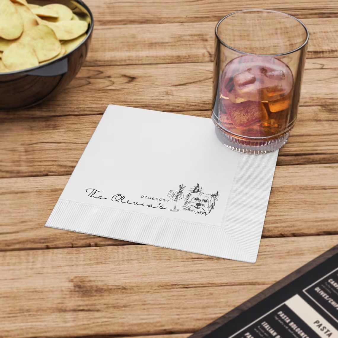 Custom Pet Cocktail Napkins, D - Baby Food Dogs 评论和价格
