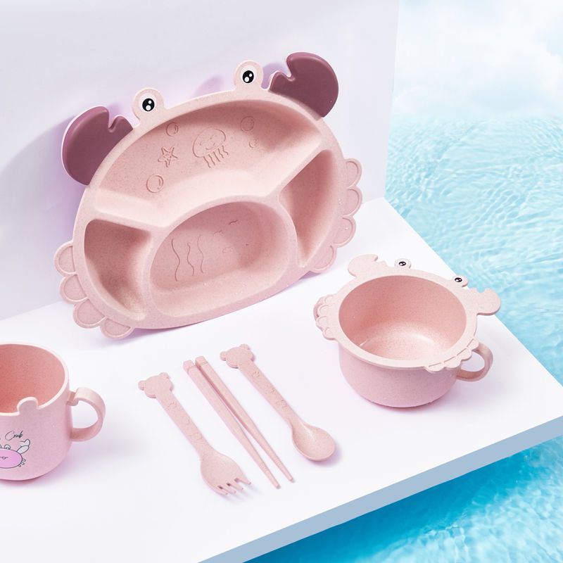 4/6pcsCrabs Children's Plates, - Baby Food Eating 评论和价格