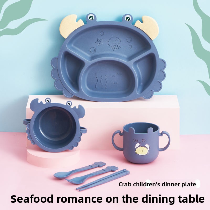 4/6pcsCrabs Children's Plates, - Baby Food Eating 评论和价格