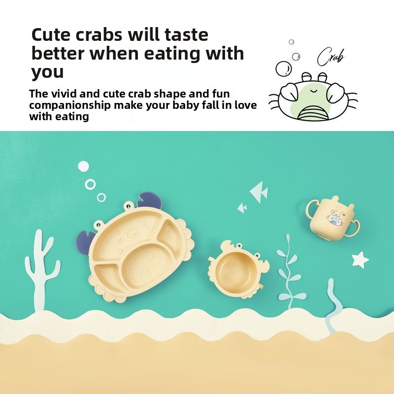 4/6pcsCrabs Children's Plates, - Baby Food Eating 评论和价格