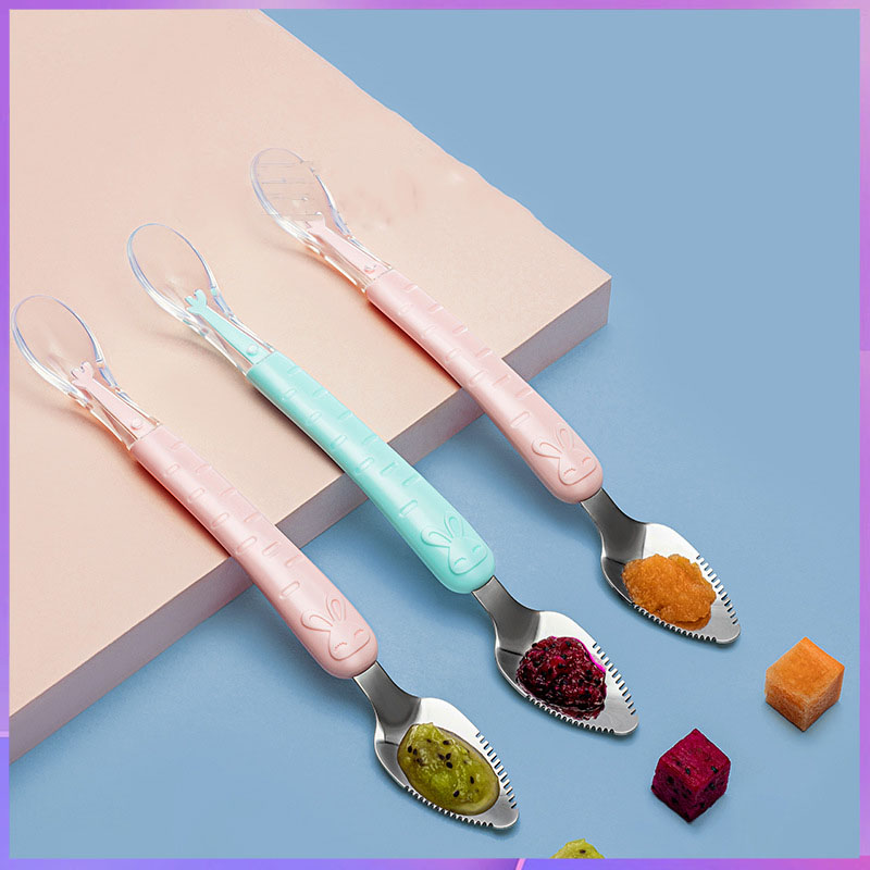 Double headed scraper spoon fo - Baby Food Eating 评论和价格