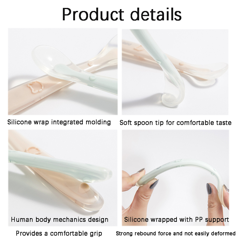 1PC Baby Silicone Spoon Baby C - Baby Food Nutrition 评论和价格