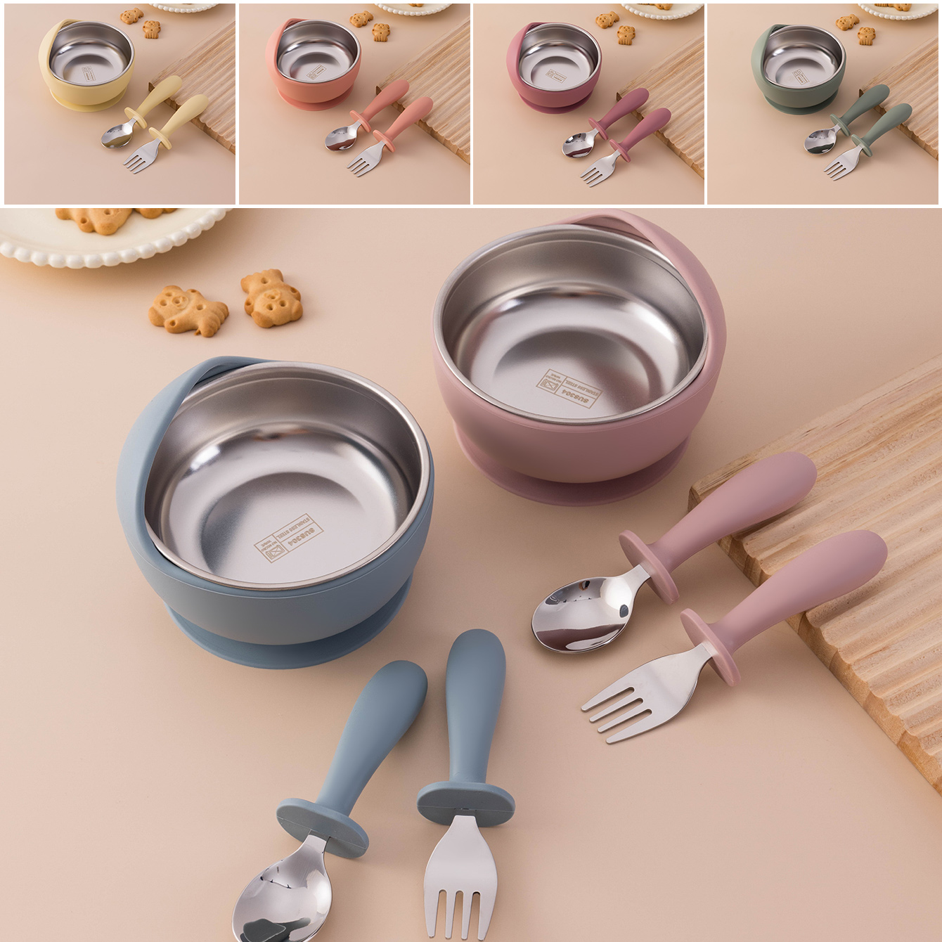 Color Kids 3PCS Stainless Stee - Baby Food Kit 评论和价格
