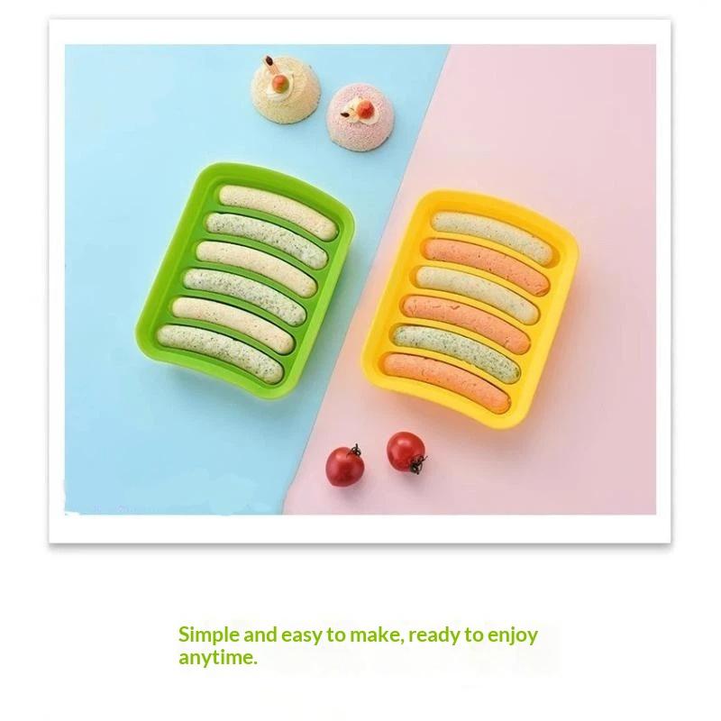 6 Grids Silicone Sausage Hot D - Baby Food Dogs 评论和价格
