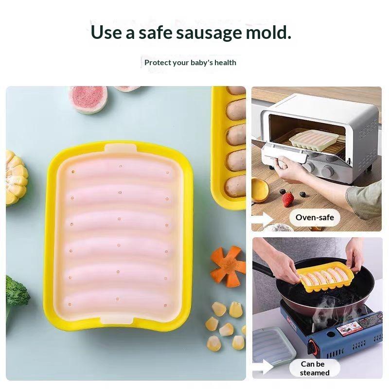 6 Grids Silicone Sausage Hot D - Baby Food Dogs 评论和价格