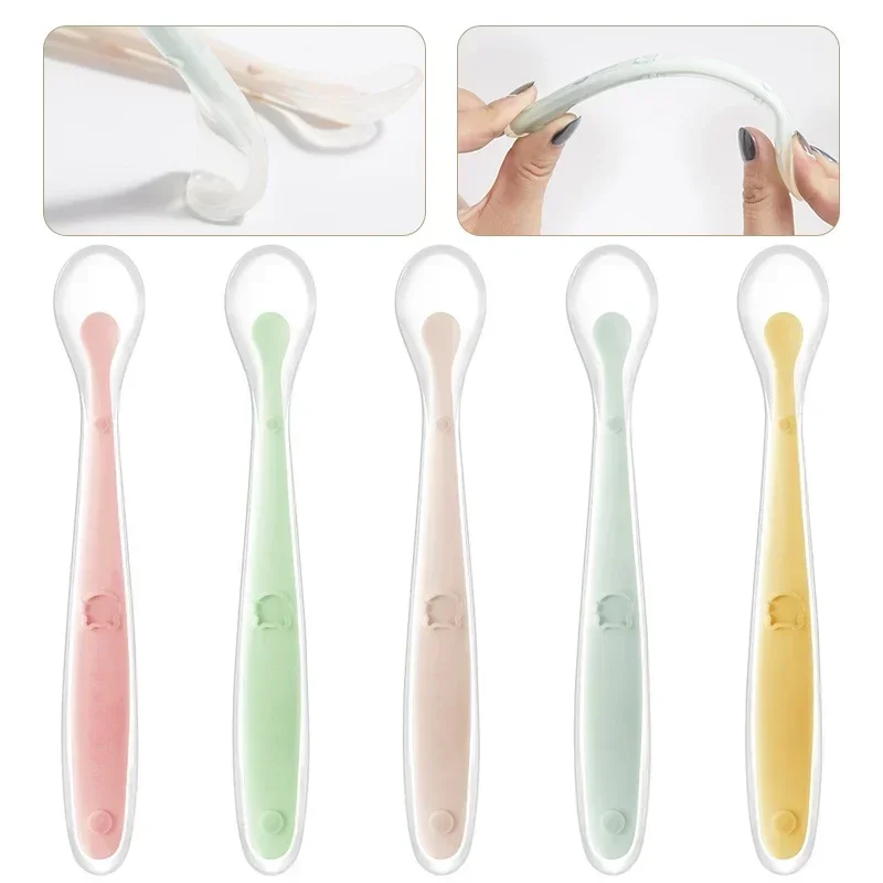 Soft Silicone Baby Spoon Toddl - Baby Food Nutrition 评论和价格