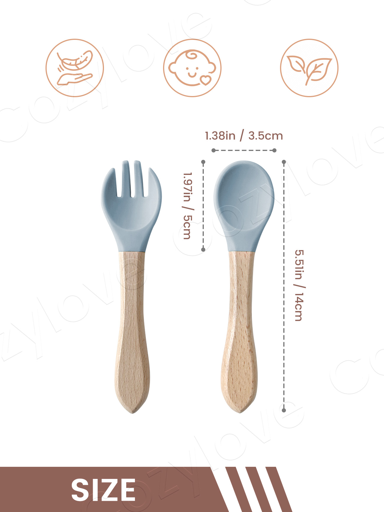 Baby Silicone Fork Spoon Set,  - Baby Food Nutrition 评论和价格